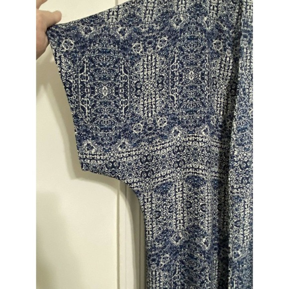Kimono Swim Cover Up Large Blue Fringe Retail $59 NEW - Picture 2 of 7